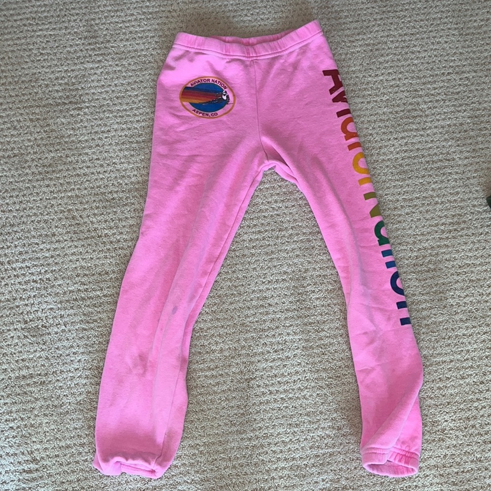 Aviator nation bright pink sweatpants
